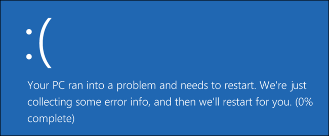 BSOD Windows 10 error message