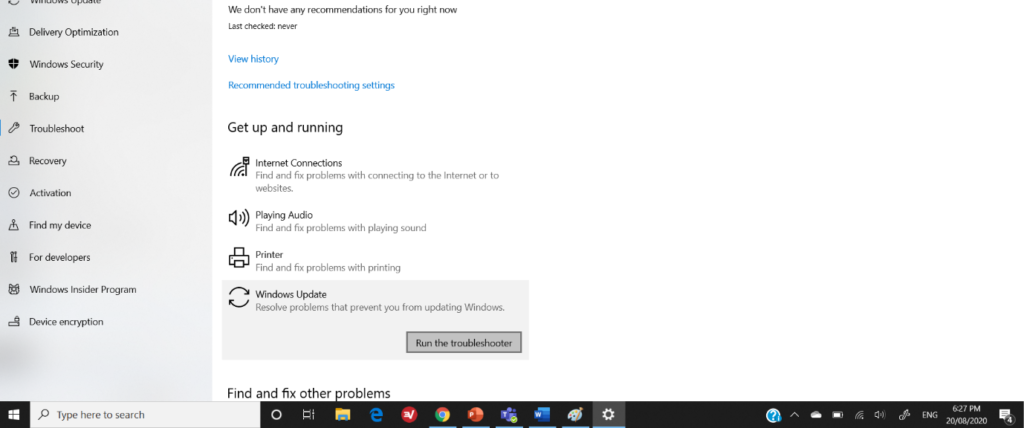 CROS method for windows update troubleshooting